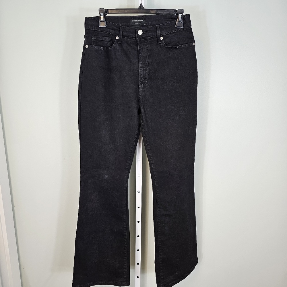 Banana Republic size 29/8 black wide leg jeans.